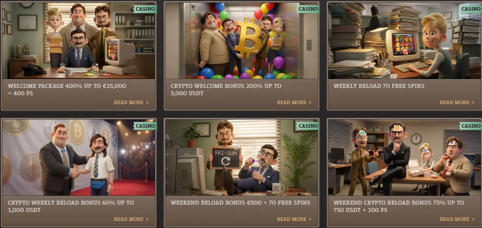 Spinboss Casino promoties — welkomstpakket, crypto welkomstbonus, reloads, cashback en gratis spins